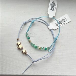 Star Charm Kids Bracelet Set - Blue and Gold